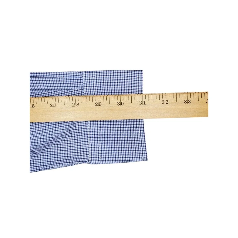 Polo Ralph Lauren Mens 14.5 33 Blue Plaid Classic Fit Button Up Shirt